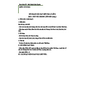 KẾ HOẠCH BÀI DẠY ĐỊA LÍ LỚP 4: DÃY NÚI HOÀNG LIÊN SƠN