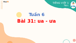 Giáo án điện tử Tiếng việt 1 bài 31 Cánh diều: Học vần: ua, ưa