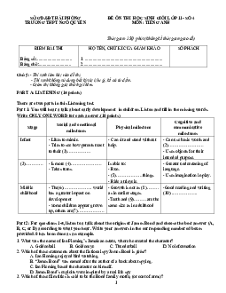 Đề Ôn Thi Học Sinh Giỏi Lớp 11- Số 4 Môn Tiếng Anh - Trường Thpt Ngô Quyền - Hải Phòng
