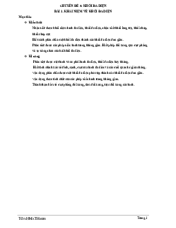 Bài giảng khái niệm về khối đa diện