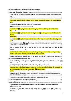 Câu hỏi ôn tập học phần Nguyên lý Marketing