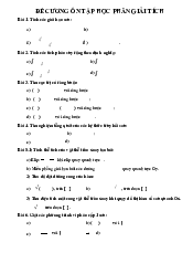Đề cương ôn tập học phần Giải tích | Đại học Công nghệ Đông Á