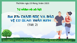 Giáo án điện tử TN&XH 3 Bài 23 Kết nối tri thức: Chăm sóc và bảo vệ cơ quan thần kinh