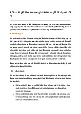 Rủi ro là gì? Rủi ro trong kinh tế là gì? Ví dụ về rủi ro