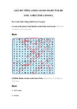Sách bài tập tiếng Anh 8 unit 1 lesson 2