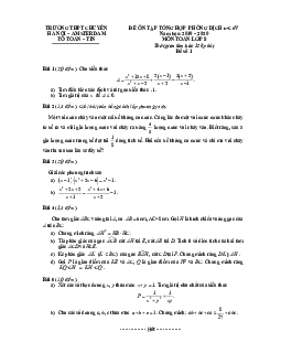 Đề ôn tập Toán 8 tháng 02/2020 trường THPT chuyên Hà Nội – Amsterdam