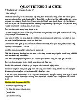 Bài Tập Quản Lý Kho Bãi GHTK: Chức Năng, Vai Trò và Mô Hình Kinh Doanh. Môn Quản trị kinh doanh | Đại học Công nghệ Thành phố Hồ Chí Minh