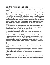 Bài thu hoạch đảng viên