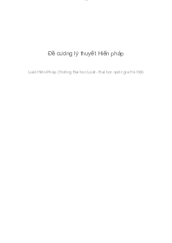 Đề cương lý thuyết Luật Hiến Pháp