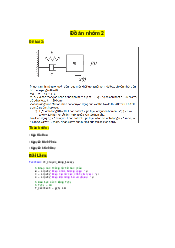 Đồ án nhóm - Lập trình cho kỹ sư môn cơ sở lập trình | Đại học Văn Lang
