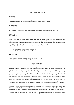 Văn mẫu lớp 11: Phân tích tác phẩm Cải ơi | Kết nối tri thức