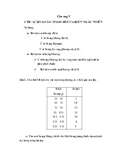 Bài tập chương 5 xác suất thống kê- Trường Đại học lao động -  xã hội