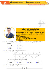 Đề thi thử hàm số lần 1 Sự biến thiên hàm số | Học viện Hành chính Quốc gia