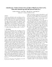 Lakehouse: A New Generation of Open Platforms that Unify Data Warehousing and Advanced Analytics| Tài liệu tham khảo môn quản trị dữ liệu và trực quan hóa| Trường Đại học Bách Khoa Hà Nội