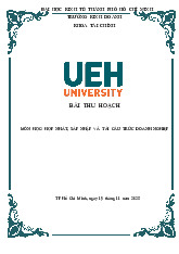 Bài thu hoạch chương 6 môn Sáp nhập, mua lại và tái cấu trúc doanh nghiệp  | Trường Đại học Kinh tế Thành phố Hồ Chí Minh