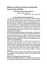 Mẫu báo cáo tổng kết công tác mặt trận thôn, bản, khu phố mới 2025