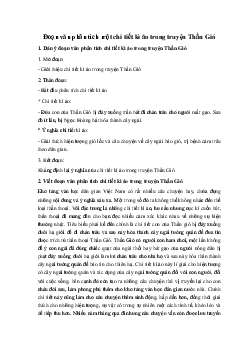 Đoạn văn phân tích một chi tiết kì ảo trong truyện Thần Gió Ngữ văn 10 sách Kết Nối Tri Thức