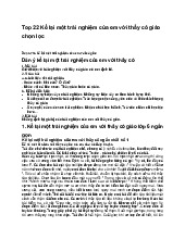 Top 22 Kể lại một trải nghiệm của em với thầy cô giáo chọn lọc - Ngữ văn 6