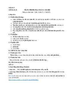 Giáo án Toán 10 Kết nối tri thức tuần 9