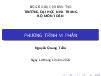 Bài giảng Phương trình vi phân | Trường Đại học Nha Trang