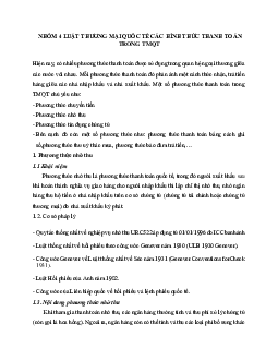 Tài liệu về các hình thức thanh toán trong thương mại quốc tế | Đại học nội vụ Hà Nội