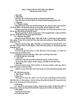 Giáo án Công nghệ 7 Bài 5 sách Kết nối tri thức