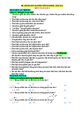 Đề cương Toán.Trường Đại học Kinh tế – Luật, Đại học Quốc gia Thành phố Hồ Chí Minh