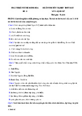 Đề thi thử tốt nghiệp THPT 2025 môn Lịch sử bám sát đề minh họa - Đề 12