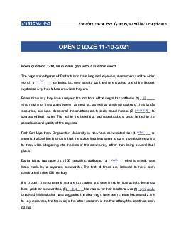 Open cloze 11-10-2021 with key
