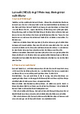 Lợi suất (YIELD) là gì? Phân loại, đánh giá lợi suất đầu tư