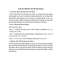 Tóm tắt Một đời như kẻ tìm đường Ngữ Văn 10 sách Kết Nối Tri Thức