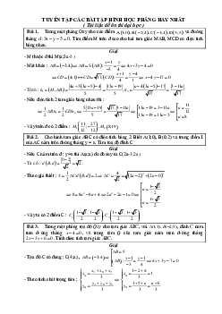 Tuyển tập 110 bài toán hình học giải tích phẳng Oxy – Nguyễn Đình Sỹ