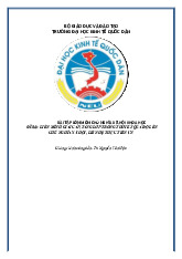 Bài tập lớn Liên minh giai cấp, tầng lớp trong thời kỳ quá độ lên chủ nghĩa xã hội | Môn Chủ nghĩa xã hội khoa học - Đại học Kinh Tế Quốc Dân