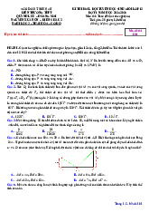 Đề KSCL học sinh giỏi Toán 12 đợt 1 năm 2024 – 2025 liên trường THPT – Nghệ An