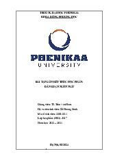 Bài tập lớn kết thúc học phần Dẫn luận ngôn ngữ | Trường Đại học Phenikaa | Khoa Đông Phương Học