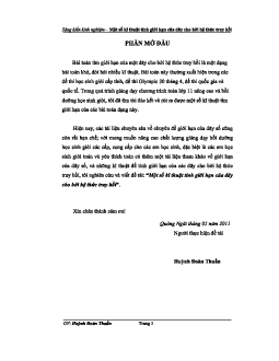 Kĩ thuật tính giới hạn của dãy số cho bởi công thức truy hồi – Huỳnh Đoàn Thuần