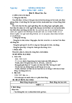 Giáo án Tiếng Việt lớp 4 Tuần 25 | Chân trời sáng tạo