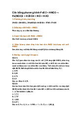 Cân bằng phương trình FeS2 + HNO3 → Fe(NO3)3 + H2SO4 + NO + H2O