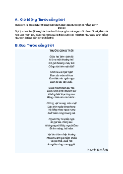 Giải SGK Tiếng Việt 5 trang 46 Bài 9: Trước cổng trời - Kết nối tri thức (Tập 1)