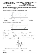 Đề giữa học kỳ 1 Toán 12 năm 2024 – 2025 trường THPT Nguyễn Du – Thái Bình