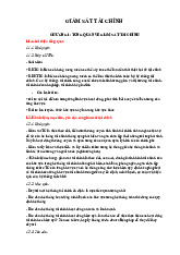 Lý thuyết ôn tập Chương 1: Tổng Quan Về Giám Sát Tài Chính | Giám sát tài chính | Học viện Tài chính