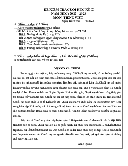 Đề thi học kì 2 môn Tiếng Việt lớp 4 năm 2022 - 2023 theo Thông tư 22 | đề 2