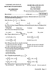 Đề thi giữa kì 1 Toán 11 năm 2025 – 2026 trường THPT Lê Hồng Phong 1 – Đắk Lắk