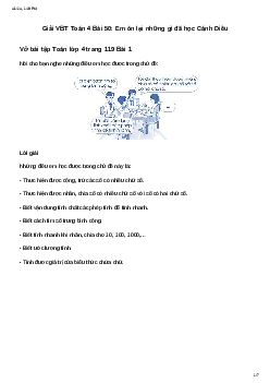 Vở bài tập Toán lớp 4 Bài 50: Em ôn lại những gì đã học Cánh diều