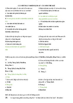Bộ câu hỏi trắc nghiệm về lịch sử văn minh thế giới | Đại học Sư Phạm Hà Nội