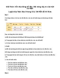 Giải Toán 3 Bài 80: Ôn tập bảng số liệu, khả năng xảy ra của một sự kiện | Kết nối tri thức