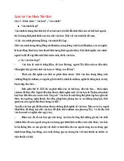 Nền văn minh lịch sử thế giới | Đại học Sư Phạm Hà Nội