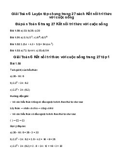 Giải Toán 6 Luyện tập chung trang 27 | Kết nối tri thức