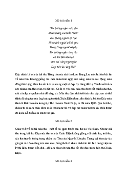 Văn mẫu lớp 11: Mở bài Đây mùa thu tới của Xuân Diệu | Cánh diều