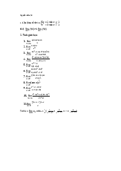 Tổng hợp bài tập phép tính vi tích phân hàm 1 biến | Đại học Sư Phạm Hà Nội